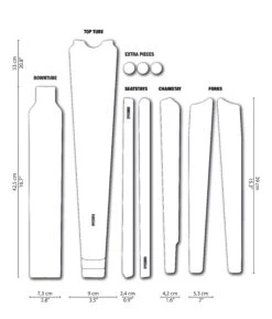 Dyedbro Gravel Frame Protection Kit Clear - Zwart Gloss