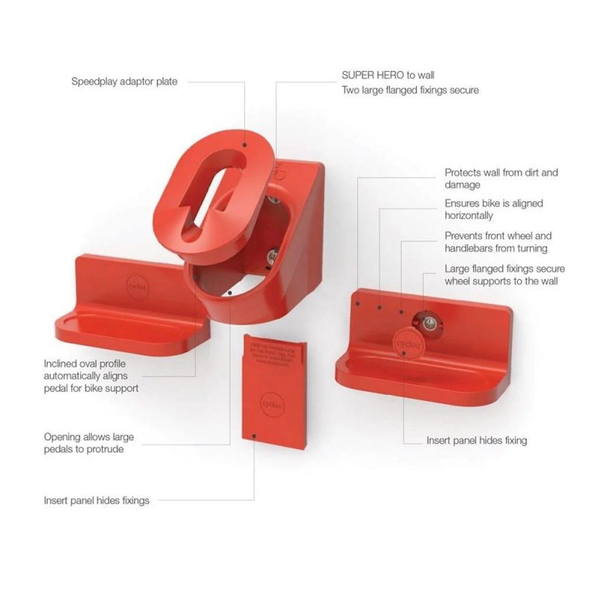 Cycloc Superheld Fietsbeugel - Zwart 4 Cycloc Superheld Fietsbeugel - Zwart - Afbeelding 2