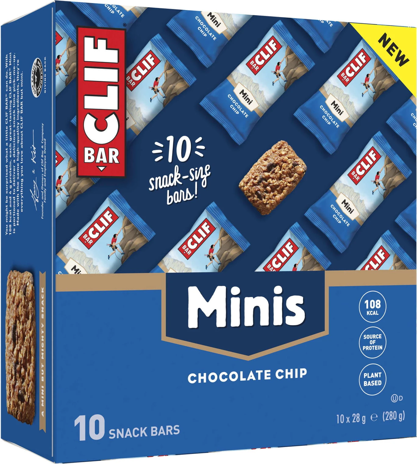 CLIF® Bar Energy Bar Energy Bar Mini - Choclate Chip - 10 Stuks 4 CLIF® Bar Energy Bar Energy Bar Mini - Choclate Chip - 10 Stuks - Afbeelding 2